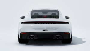 Exterior view of 911 Carrera 4S showing the rear of the car
