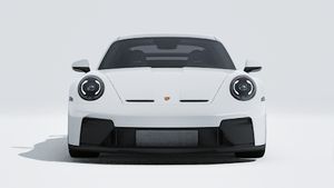 Exterior view of 911 GT3 showing the front of the car
