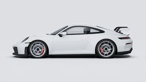Exterior view of 911 GT3 showing the left side of the car