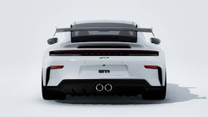 Exterior view of 911 GT3 showing the rear of the car