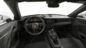 Interior view showing the steering wheel and dashboard of 911 GT3 S/C