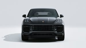 Exterior view of Cayenne S E-Hybrid Coupé Black Edition showing the front of the car