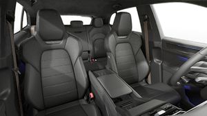 Interior view showing the front seats of Cayenne Turbo Electric