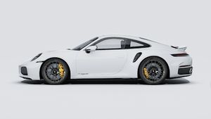 Exterior view of 911 Turbo S showing the left side of the car