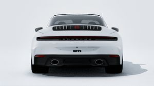Exterior view of 911 Targa 4S showing the rear of the car
