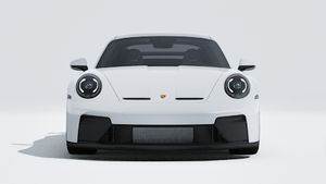 Exterior view of 911 GT3 showing the front of the car