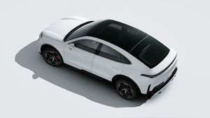 Exterior view of Cayenne Turbo Coupé Electric seen from above
