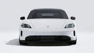 Exterior view of Taycan Black Edition showing the front of the car