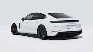 Exterior view of Panamera GTS showing the back and left side of the car