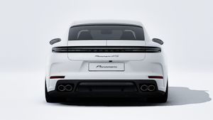Exterior view of Panamera GTS showing the rear of the car