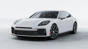 Exterior view of Panamera 4S E-Hybrid showing the front and left side of the car