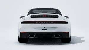 Exterior view of 911 Carrera Cabriolet showing the rear of the car