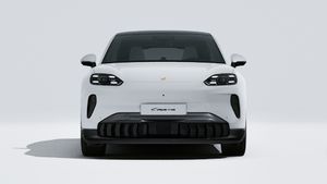 Exterior view of Cayenne Coupé Electric showing the front of the car