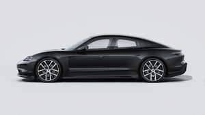 Exterior view of Taycan 4 Black Edition showing the left side of the car