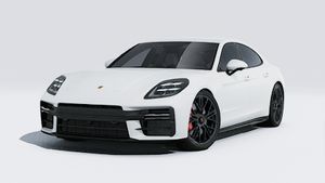 Exterior view of Panamera GTS showing the front and left side of the car