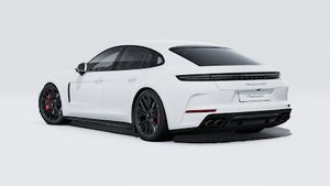 Exterior view of Panamera GTS showing the back and left side of the car
